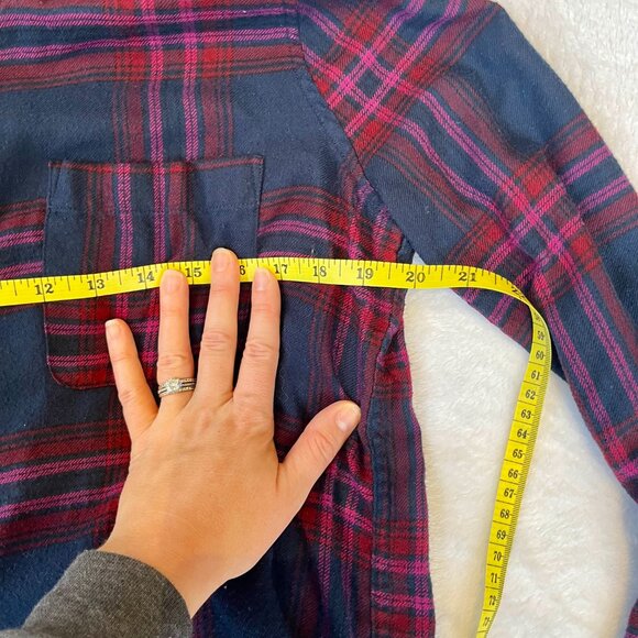 Hollister, Navy/Pink/Burgundy Plaid Button-Down, Size M - Picture 11 of 11